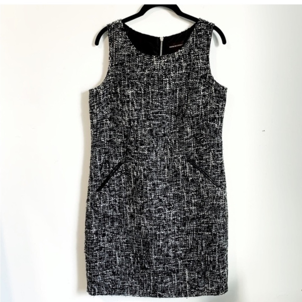 Dana Buchman Charcoal Tweed Midi Dress. Size 4